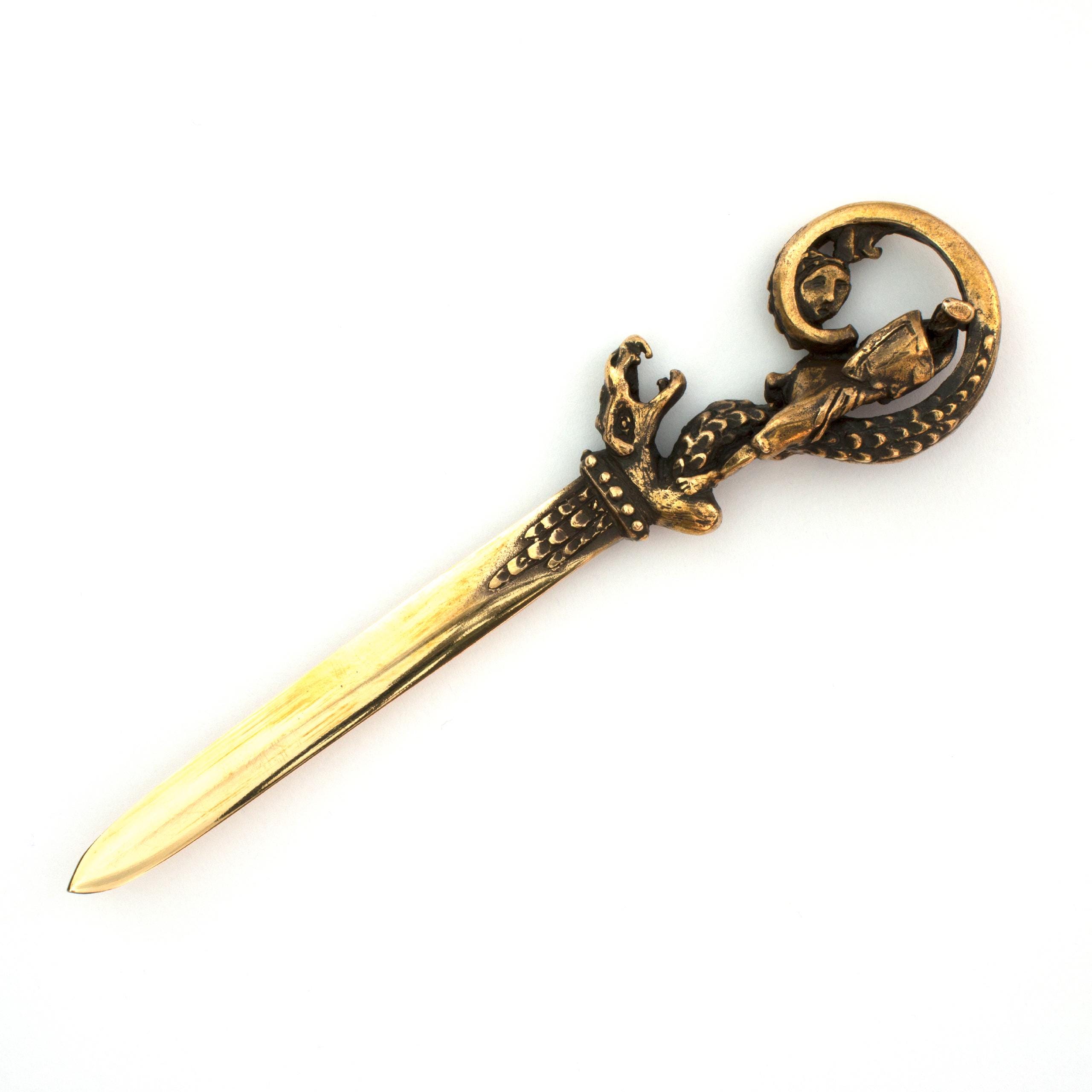 St. George and the Dragon Letter Opener – Straight Blade